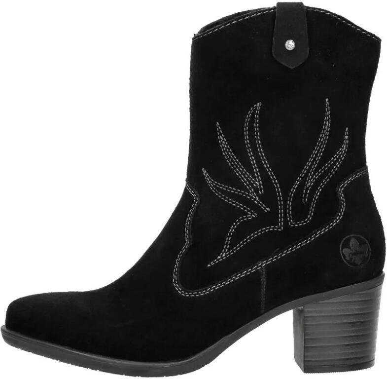 Rieker Elegant Western Style Zwarte Laarzen Black Dames
