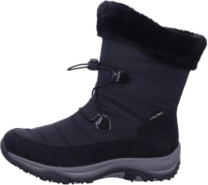 Rieker Laarzen 'Stiefeletten Boot Damen M9683 00 Kunststoff (Synthetik) in schwarz' zwart