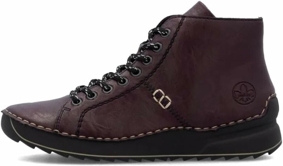 Rieker Hoge veterschoenen Veterenkellaars High Top Sneaker plateaubots met profielzool - Foto 2