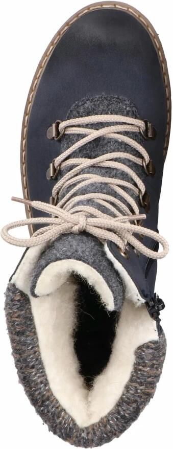 Rieker Winterlaarsjes winterlaarzen veterschoenen met gebreide rand en -tex - Foto 6