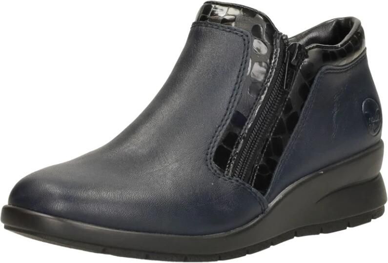 Rieker Blauwe Sportieve Instapper met Rits Blue Dames - Foto 2