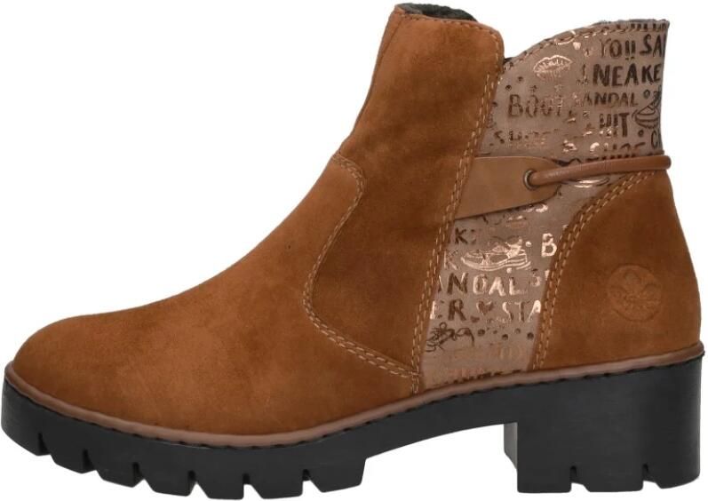 Rieker Korte Laars X5755-22 Bruin Warm Gevoerd - Foto 2