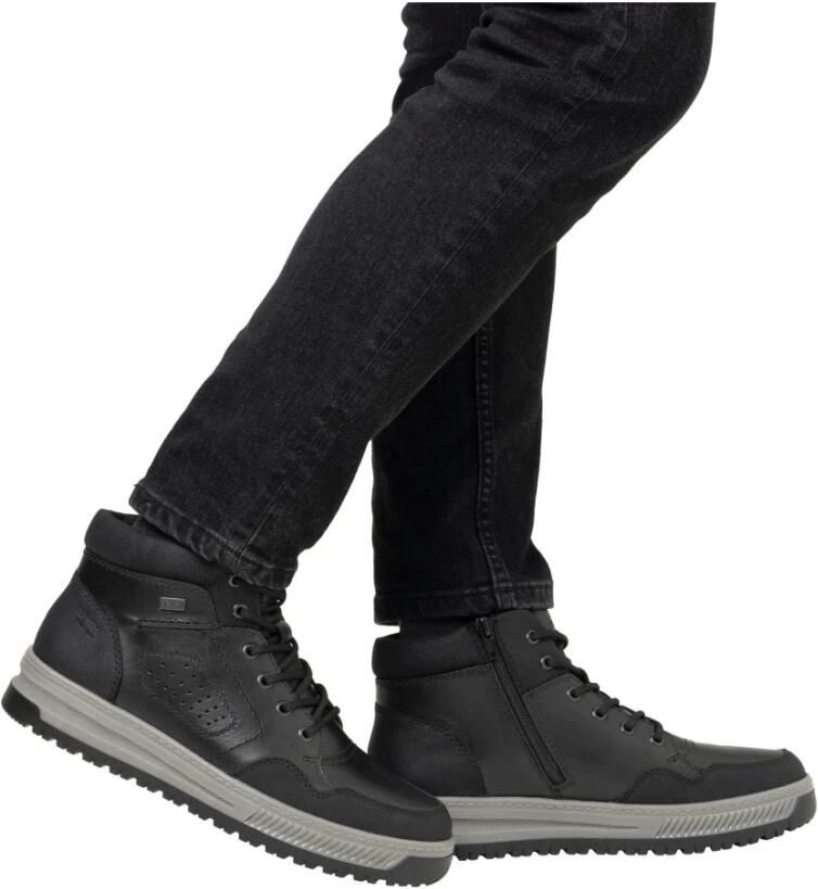 Rieker Zwarte Gesloten Enkellaarzen voor Mannen Black Heren