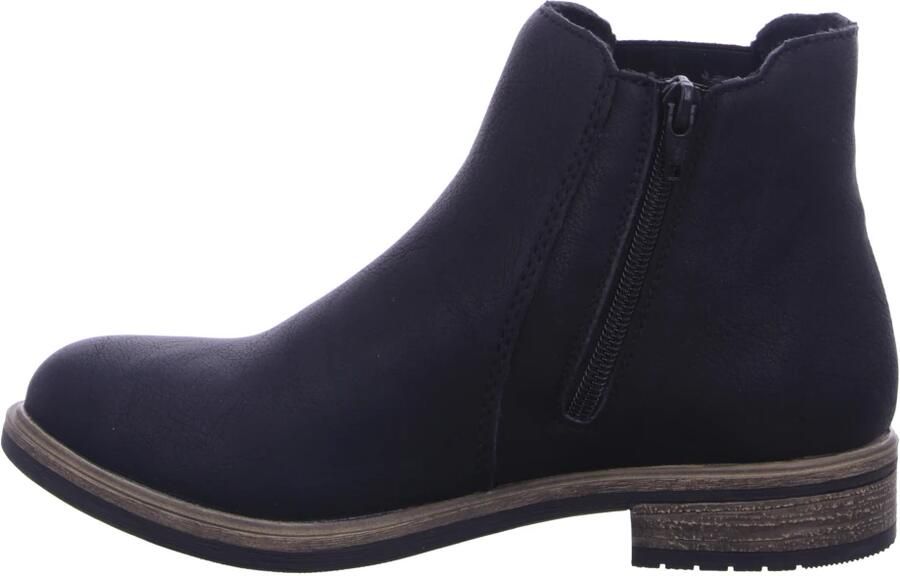 Rieker Chelsea-boots instappers enkellaars blokhak met verwar de textielvoering