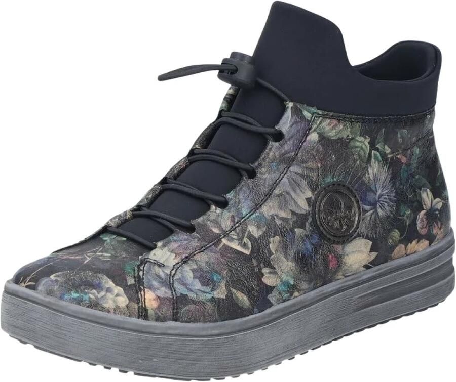 Rieker Hoge sneaker met bloemenprint