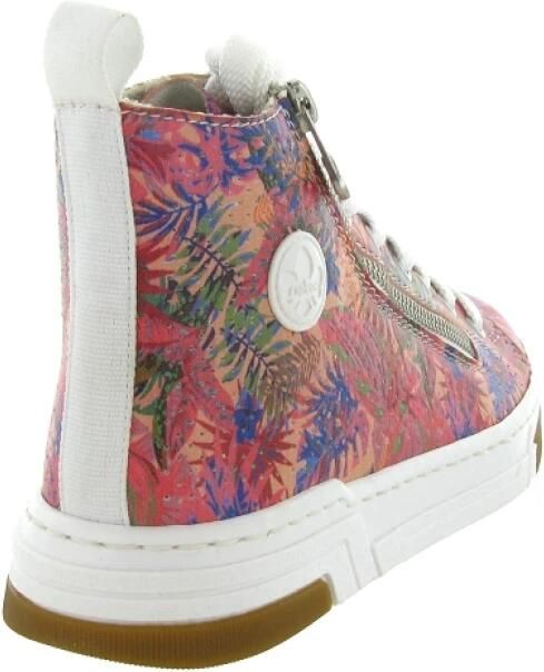 Rieker Sneakers High top sneaker Vrijetijdsschoen veterschoen met plateauzool