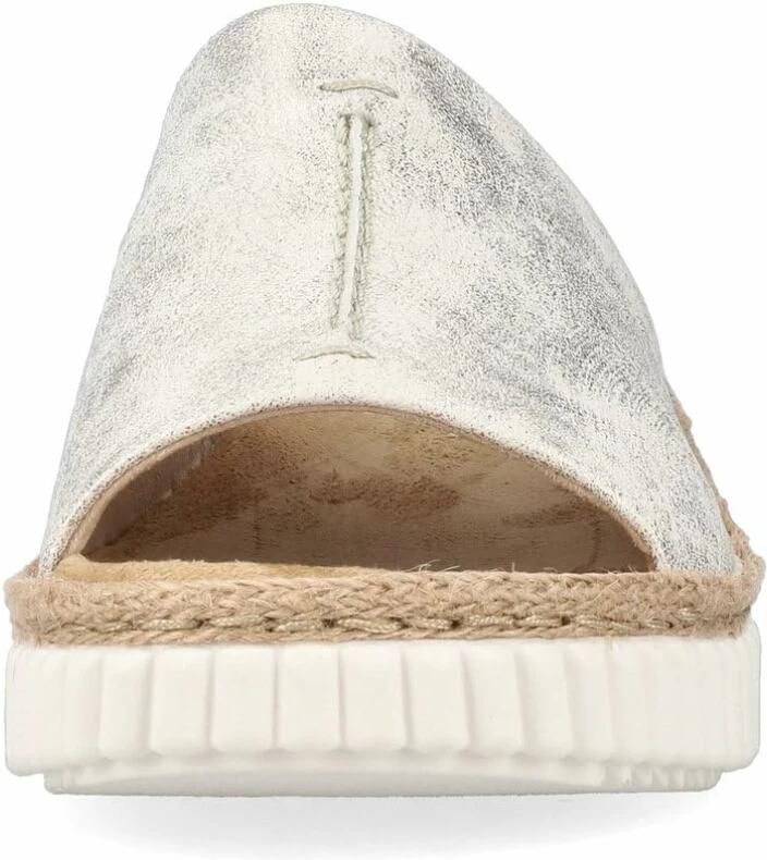 Rieker Slippers sleehak zomerschoen slippers met jute-omranding aan de loopzool - Foto 6