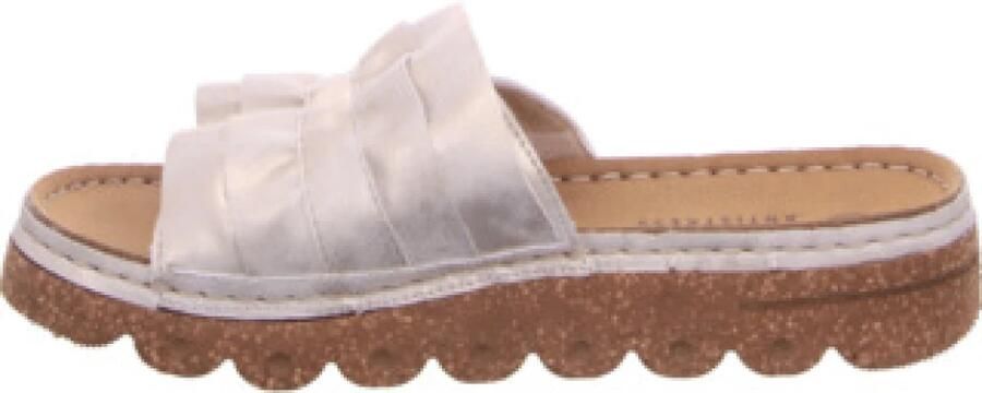 Rieker Slippers Zomerschoen strandschoen pantoffel met modieuze plateauzool