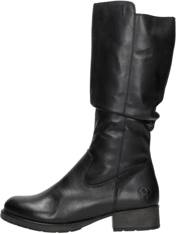 Rieker Lange laars met warme teddyvoering voor dames Black Dames - Foto 2