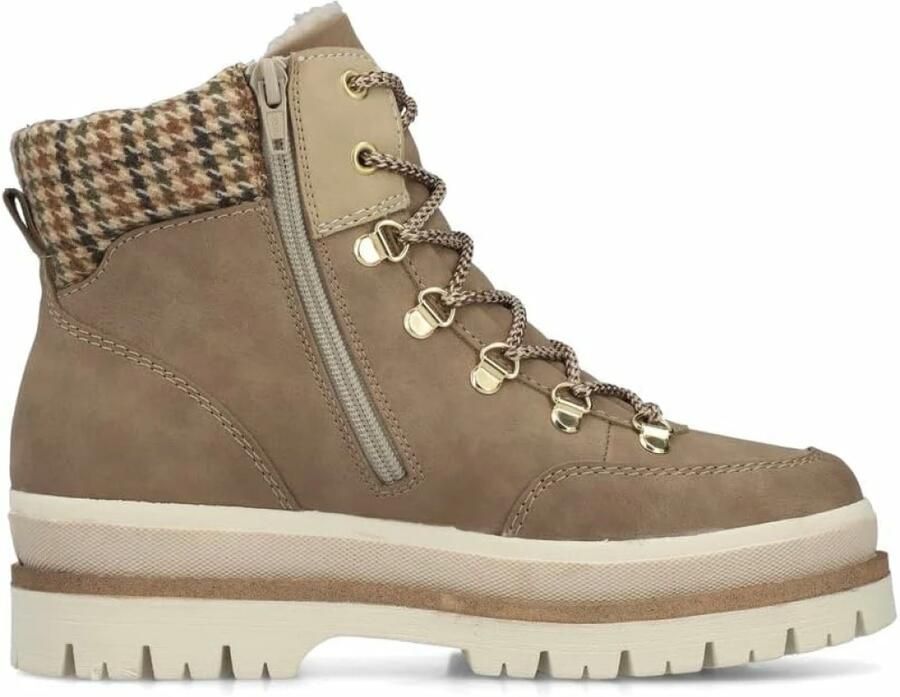 Rieker Veterlaarzen beige donkerbeige bruin donkergrijs