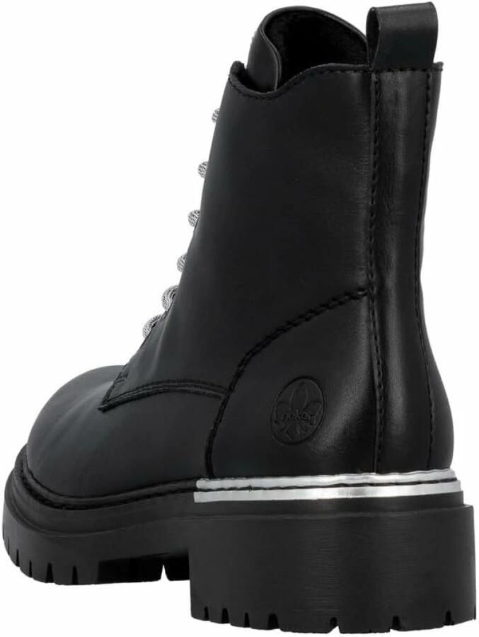 Rieker Veterschoenen Veterenkellaars profielzool met praktische binnenzijde ritssluiting - Foto 6