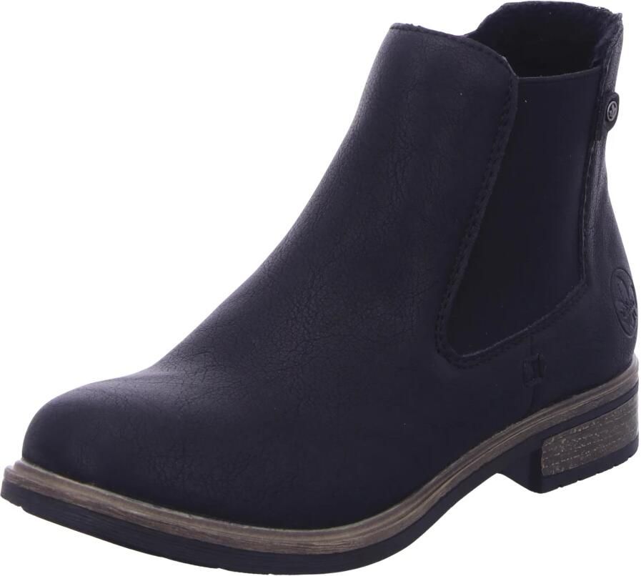 Rieker Chelsea-boots instappers enkellaars blokhak met verwarmende textielvoering - Foto 2