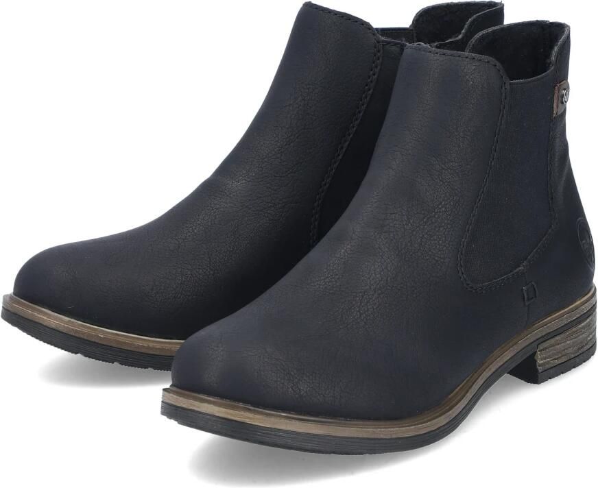 Rieker Chelsea-boots instappers enkellaars blokhak met verwarmende textielvoering - Foto 6