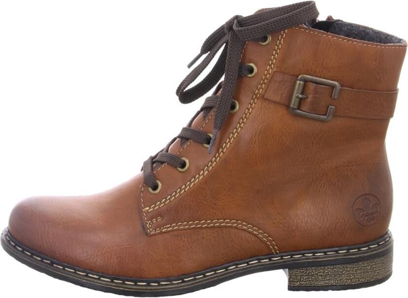 Rieker Veterlaarsjes veterschoenen klassieke laarzen blokhak in used-look - Foto 2