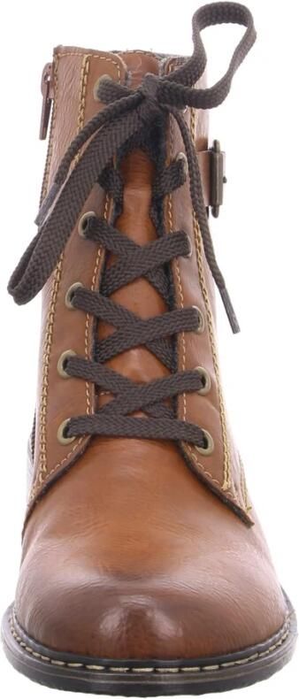 Rieker Veterlaarsjes veterschoenen klassieke laarzen blokhak in used-look