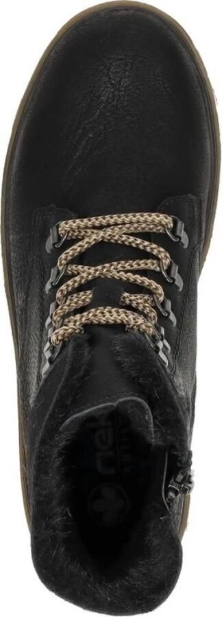 Rieker Zwarte Comfortabele Veterschoenen met Tex Black Dames - Foto 3