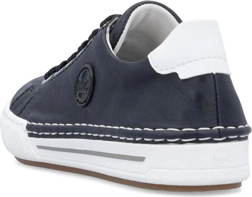 Rieker Plateausneakers veterschoenen lage schoen vrijetijdsschoen met witte randnaad