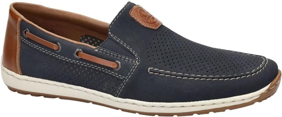 Rieker -Heren blauw donker mocassins - Foto 2