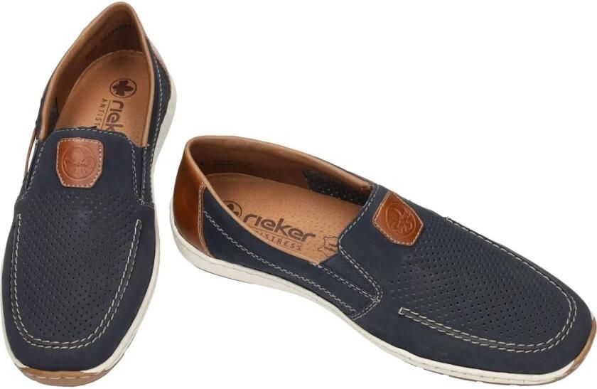 Rieker -Heren blauw donker mocassins - Foto 3