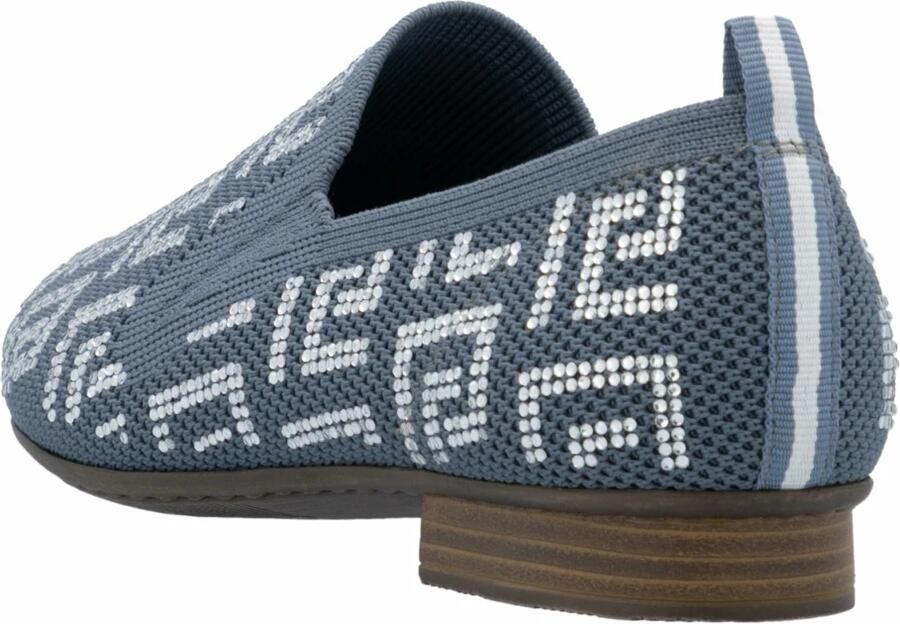 Rieker Instappers lage schoen instapschoen blokhak loafer met stretch-inzetten