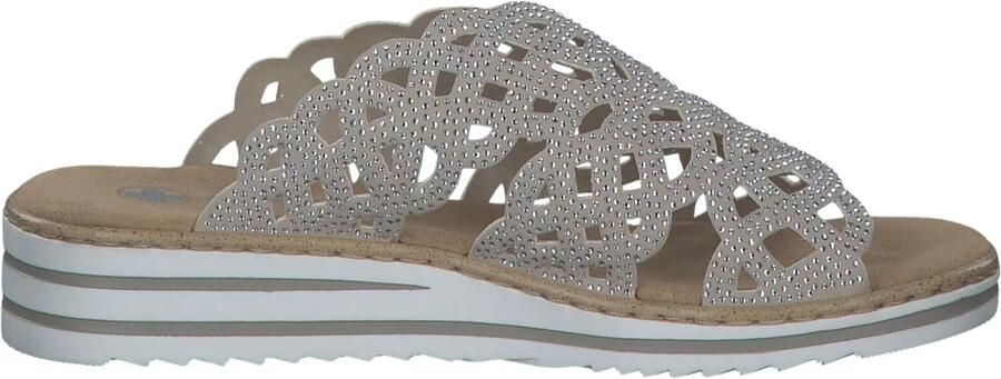 Rieker Slipper Beige Steentjes