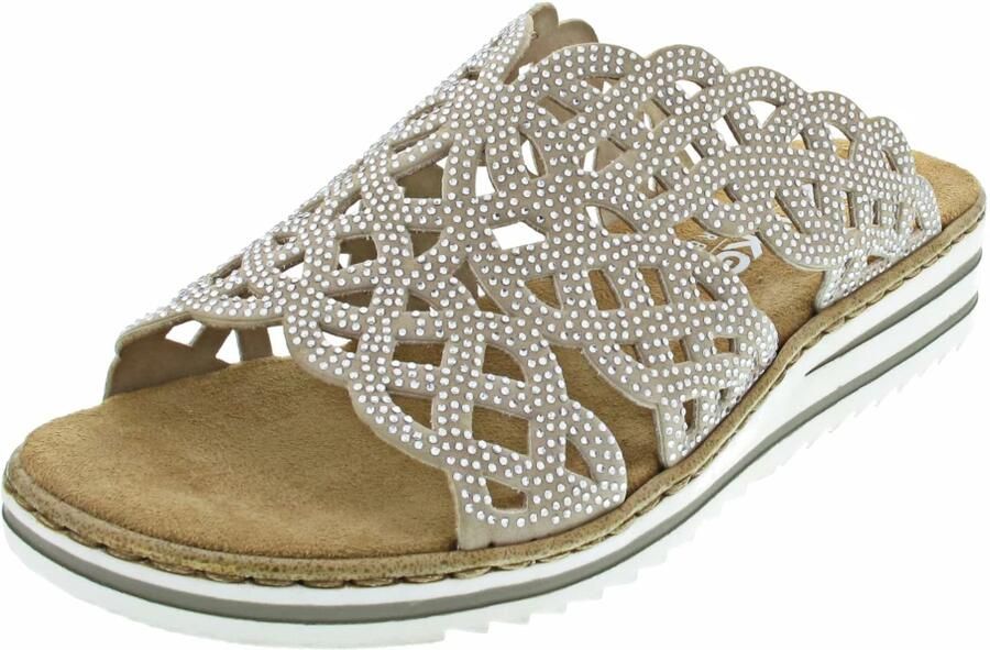 Rieker Slipper Beige Steentjes - Foto 2