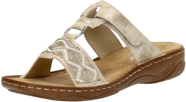 Rieker Slippers Zomerschoen strandschoen slippers vakantieschoen met klittenbandsluiting