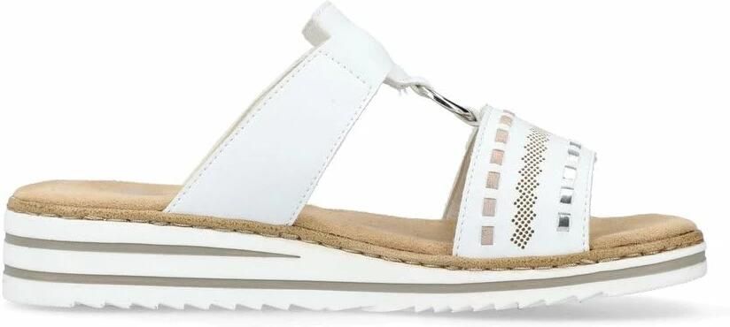 Rieker Slippers sleehak zomerschoen pantoffels met praktisch klittenband - Foto 5