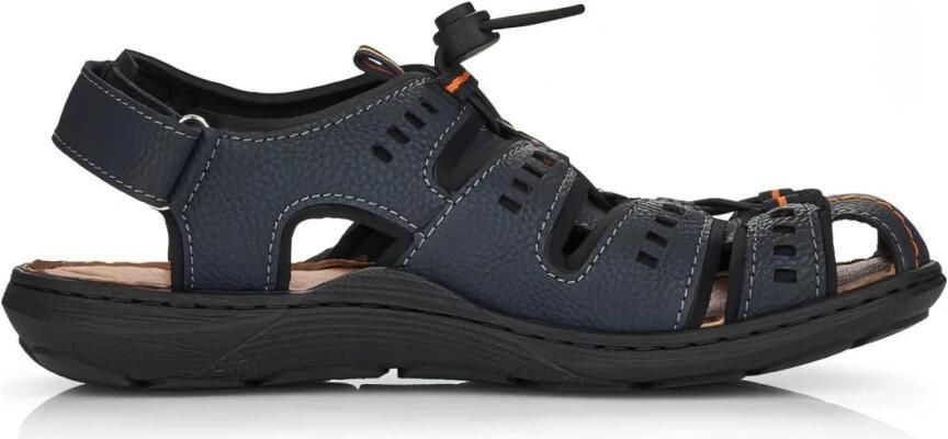 Rieker Blauwe platte sandalen voor heren Blauw Heren - Foto 2