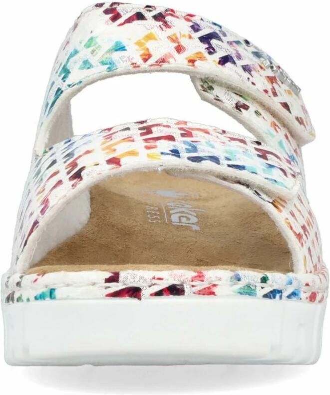 Rieker Slippers Zomerschoen slippers pantoffel met modieuze plateauzool - Foto 2