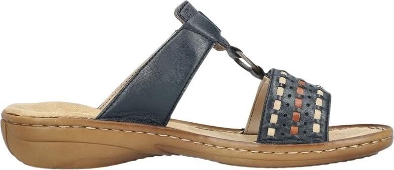 Rieker Slippers sleehak zomerschoen slippers met praktische klittenband - Foto 2