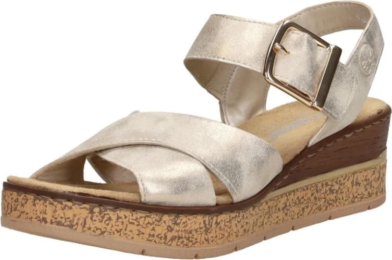 Rieker Sandalen beige Textiel Dames - Foto 4