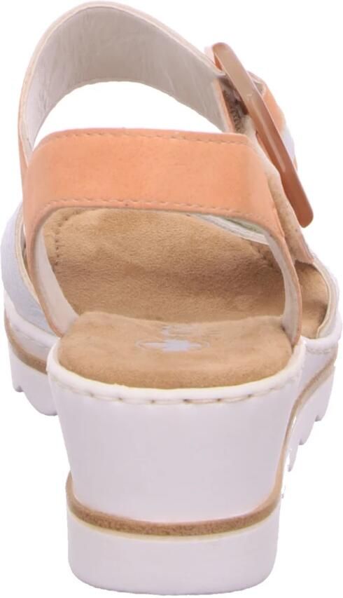 Rieker Sandaaltjes zomerschoen sandaal sleehak met opvallende decoratieve gesp - Foto 3