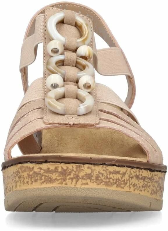 Rieker Sleehaksandaaltjes Zomerschoen sleehaksandaal instapschoen met zij-elastieken - Foto 2