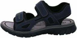 Rieker Zwarte synthetische sliders met comfortabel voetbed en klittenbandsluiting Black