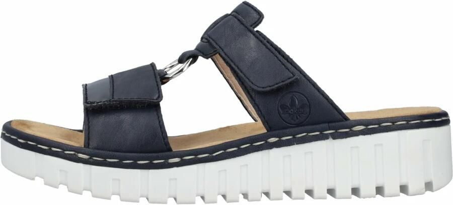 Rieker V1396-14 slippers Antistress klittenband donkerblauw