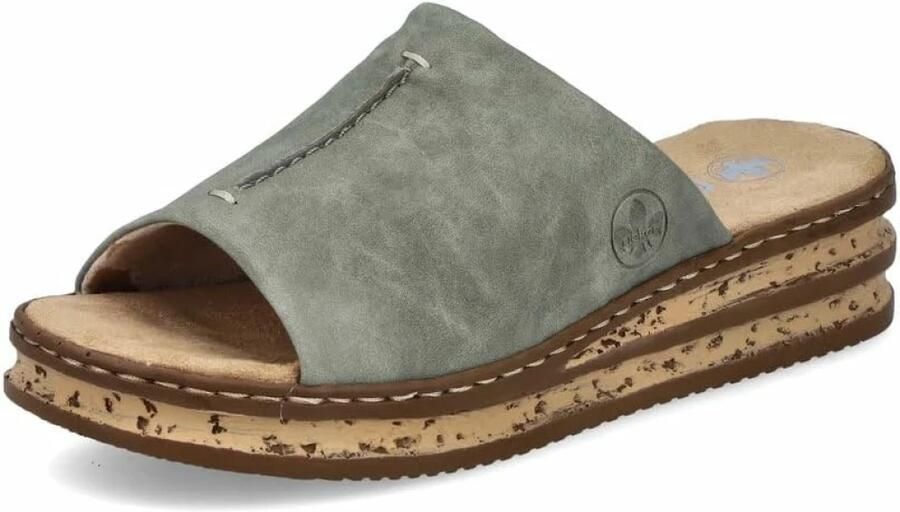 Rieker Dames Pantoletten Slipper 62905-53 Groen - Foto 5
