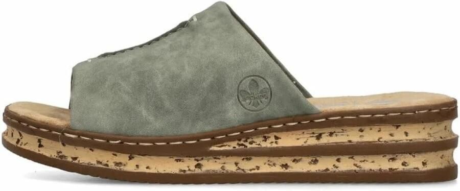 Rieker Dames Pantoletten Slipper 62905-53 Groen - Foto 7