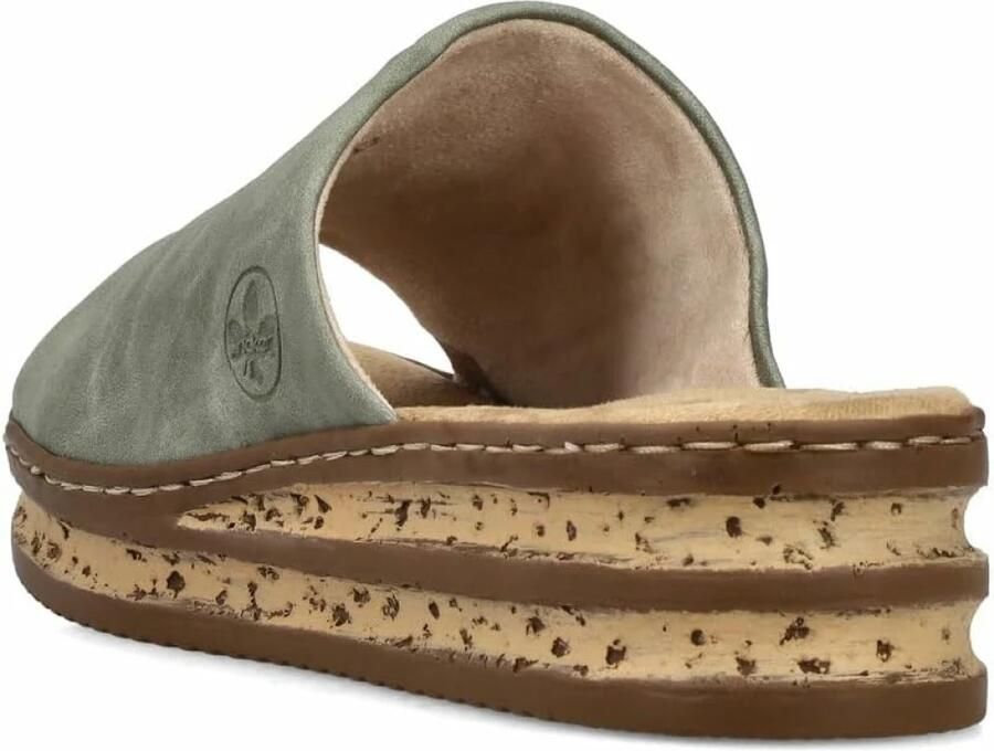 Rieker Dames Pantoletten Slipper 62905-53 Groen - Foto 4