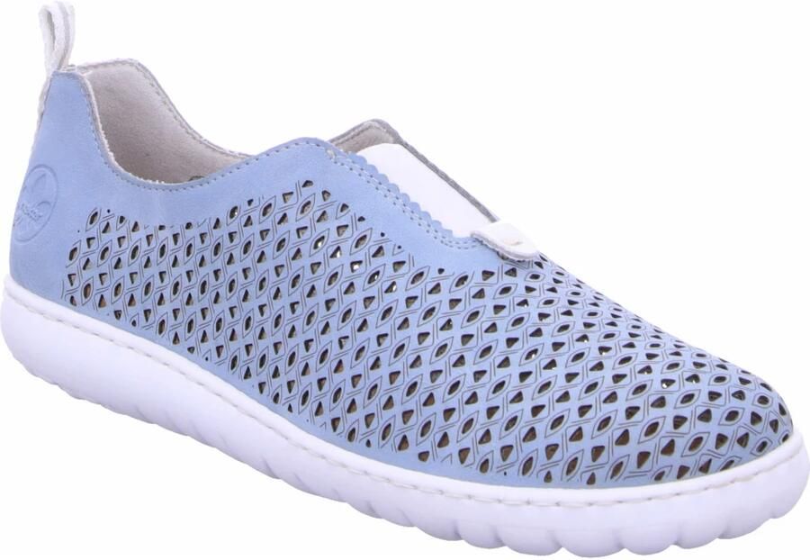 Rieker Sneakers Vrijetijdsschoen lage schoen instapschoen met kleurrijke siersteek - Foto 4