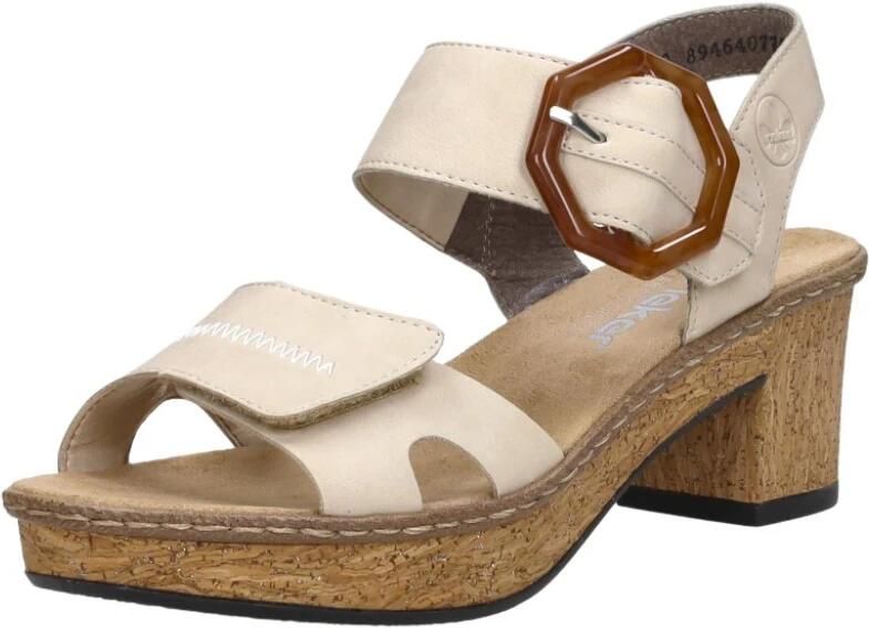 Rieker Sandalen Hak Sandalen Hak Beige