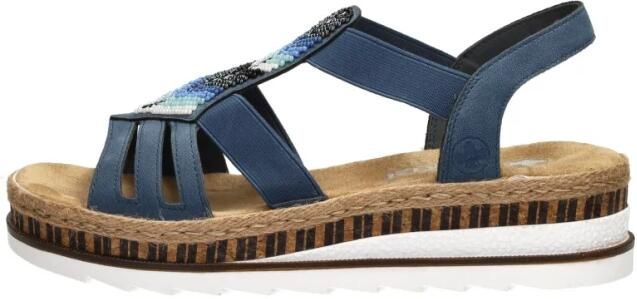 Rieker V7909-12 dames sandalen sportief blauw - Foto 4