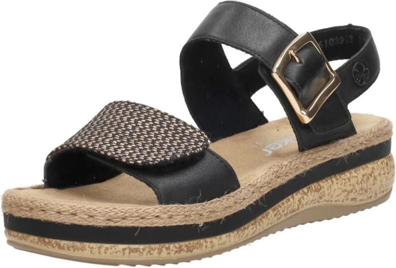 Rieker Sandalen zwart Synthetisch Dames - Foto 4