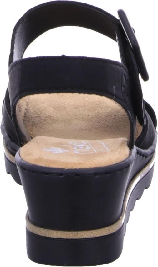 Rieker Sleehaksandaaltjes zomerschoen sandaal sleehak met gekruiste bandjes - Foto 3