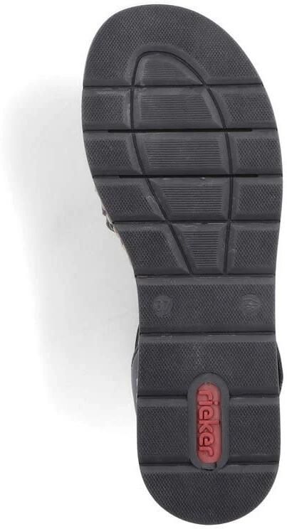 Rieker Sleehaksandaaltjes zomerschoen sandaal sleehak met gedessineerde plateauzool - Foto 3