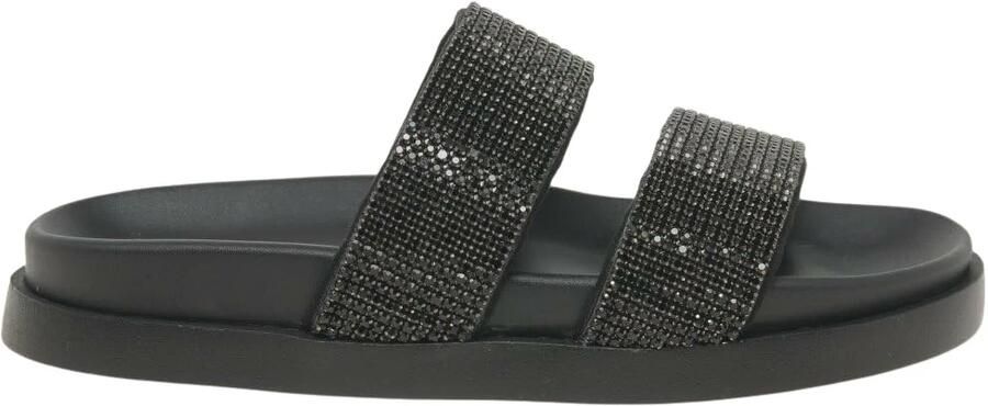 Rieker Slipper met plateauzool en versiering