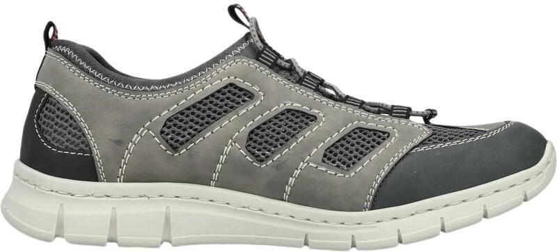 Rieker Slip-on sneakers trekking schoen outdoorschoen met aantrek-lussen aan de schacht