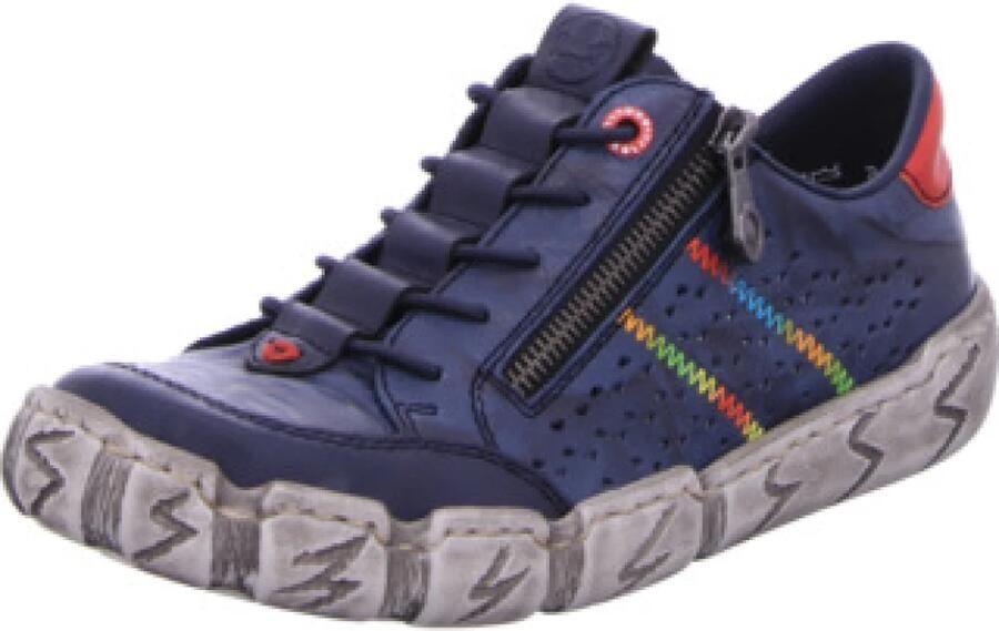 Rieker Sneakers Vrijetijdsschoen lage schoen instapschoen met kleurrijke siersteek - Foto 7
