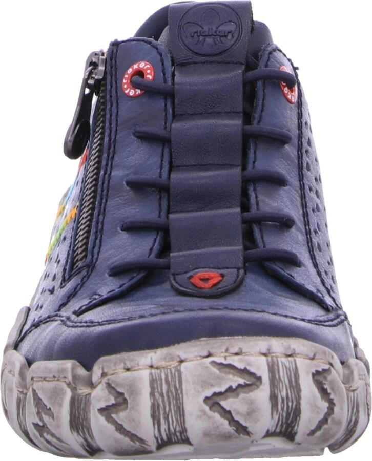 Rieker Sneakers Vrijetijdsschoen lage schoen instapschoen met kleurrijke siersteek - Foto 3