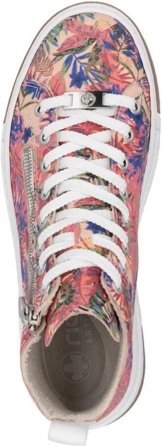 Rieker Sneakers High top sneaker Vrijetijdsschoen veterschoen met plateauzool - Foto 2